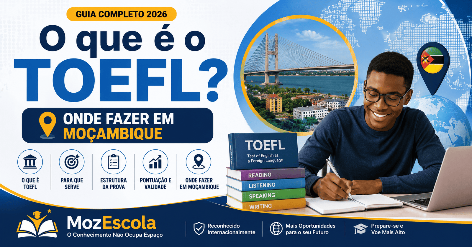 O que é o TOEFL  E Onde Fazer o TOEFL em Moçambique