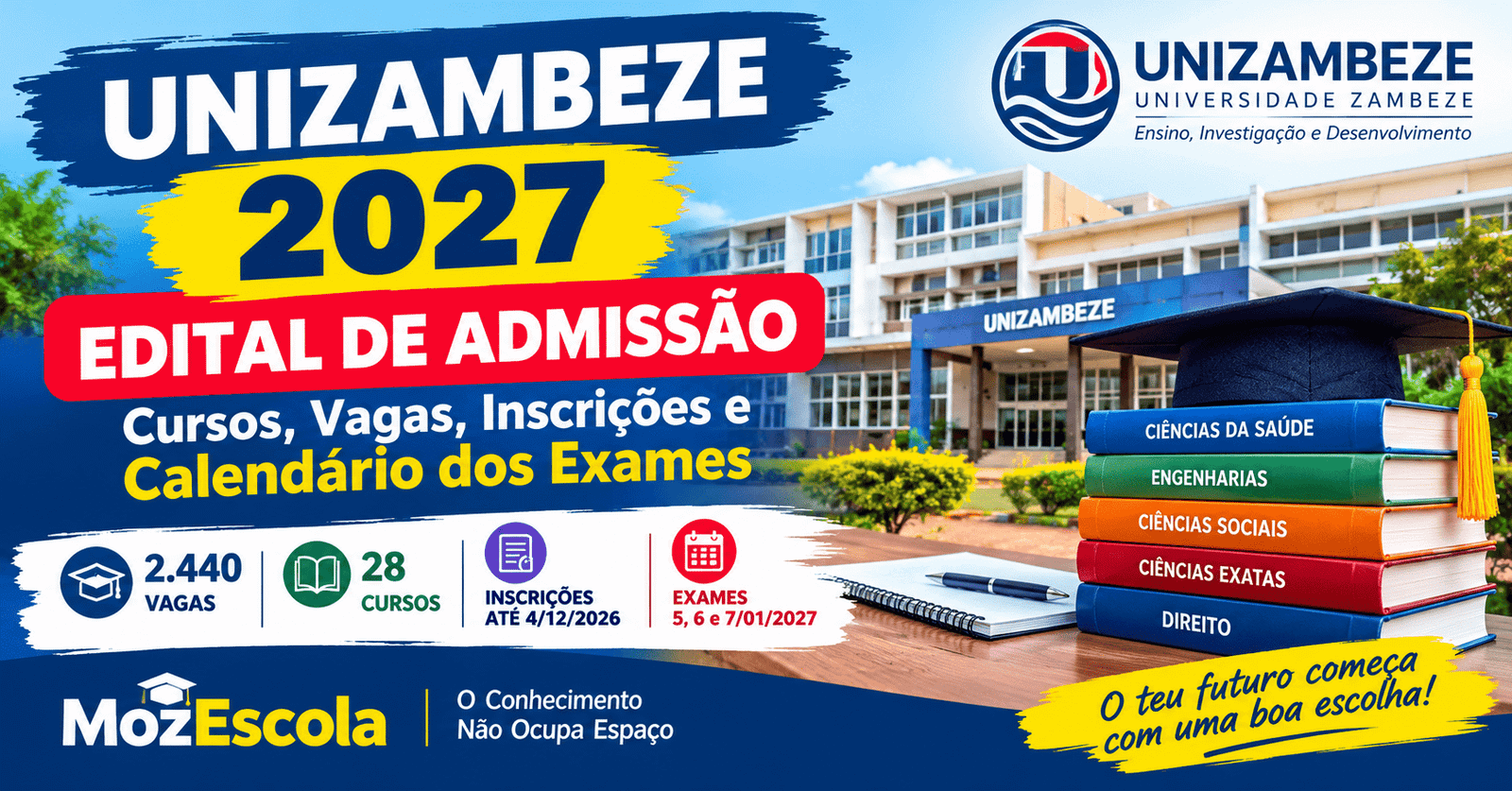 Edital de Admissão UniZambeze 2027