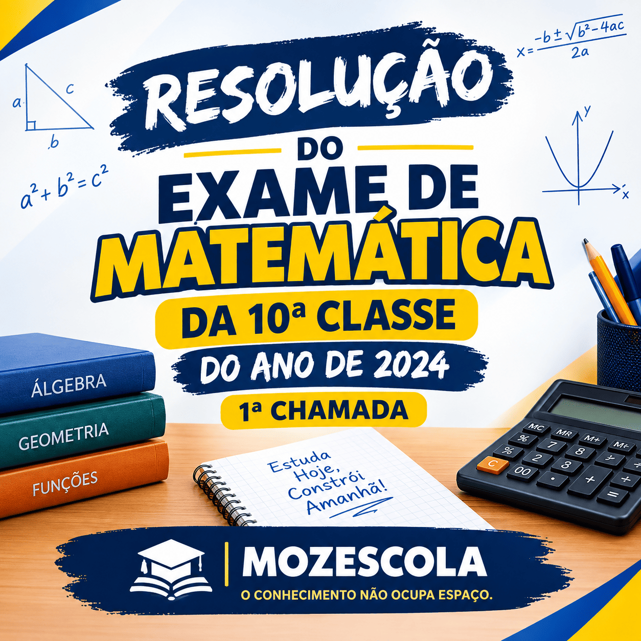 RESOLUÇÃO DO EXAME DE MATEMÁTICA DA 10ª CLASSE DO ANO DE 2024 – 1ª CHAMADA